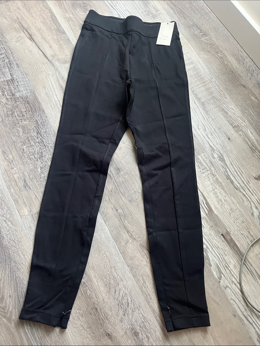a new day Black Women's Ponte Leggings with Ankle Zippers